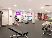 Fitness Center with Dumbbell Rack, Weight Bench and Cross-Trainer