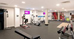 Fitness Center with Dumbbell Rack, Weight Bench and Cross-Trainer