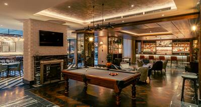 Pool Table and HDTV at The Folio Bar and Kitchen Restaurant