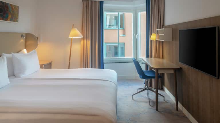 Queen Guest Room with Desk and HDTV