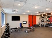 Fitness Center With Weights and Benches
