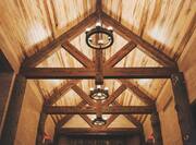 Close Up View of The Barn Lobby Ceiling
