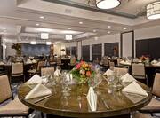 ballroom with beautiful table arrangements