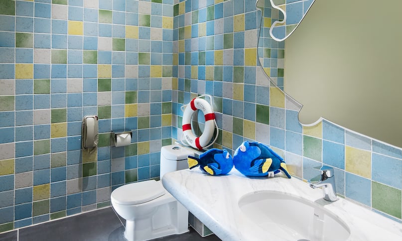  Kid's bathroom with blue tile -previous-transition