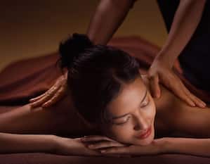 woman receiving massage