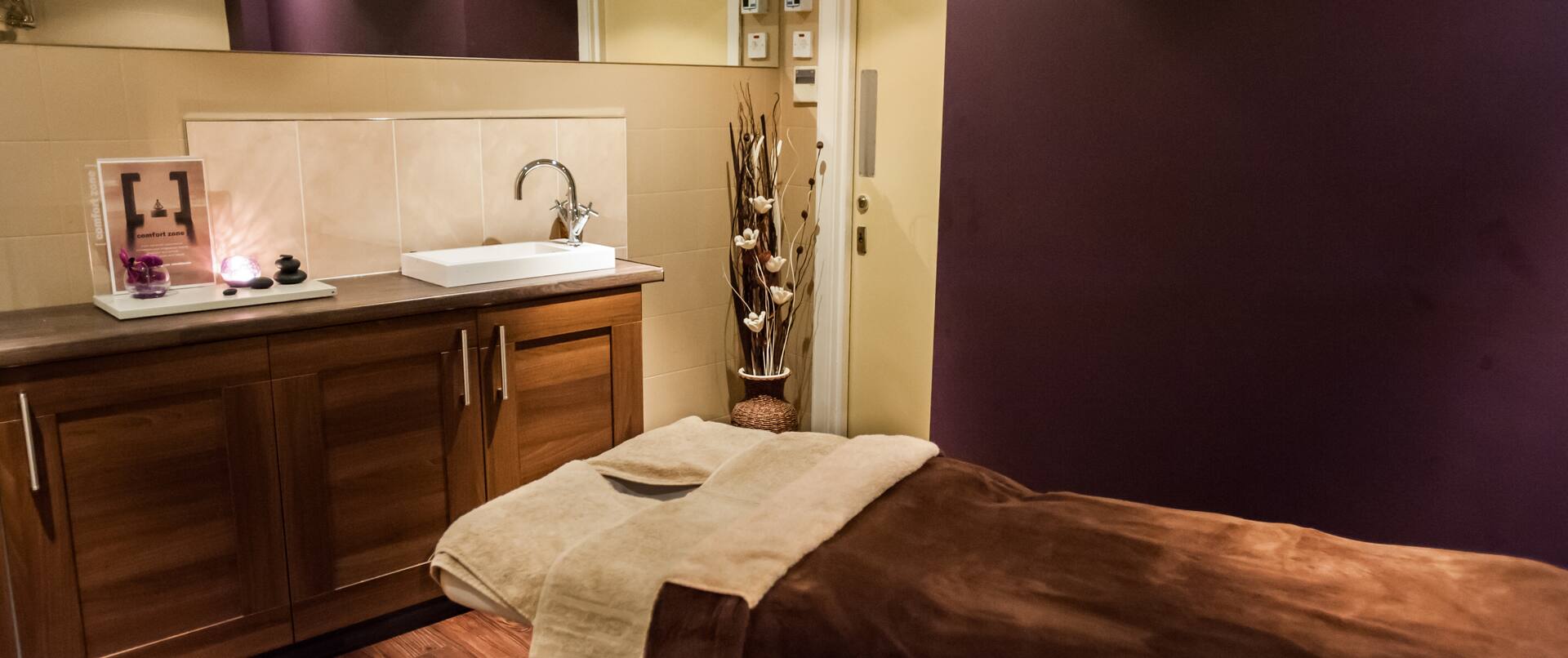 Relaxing treatment rooms
