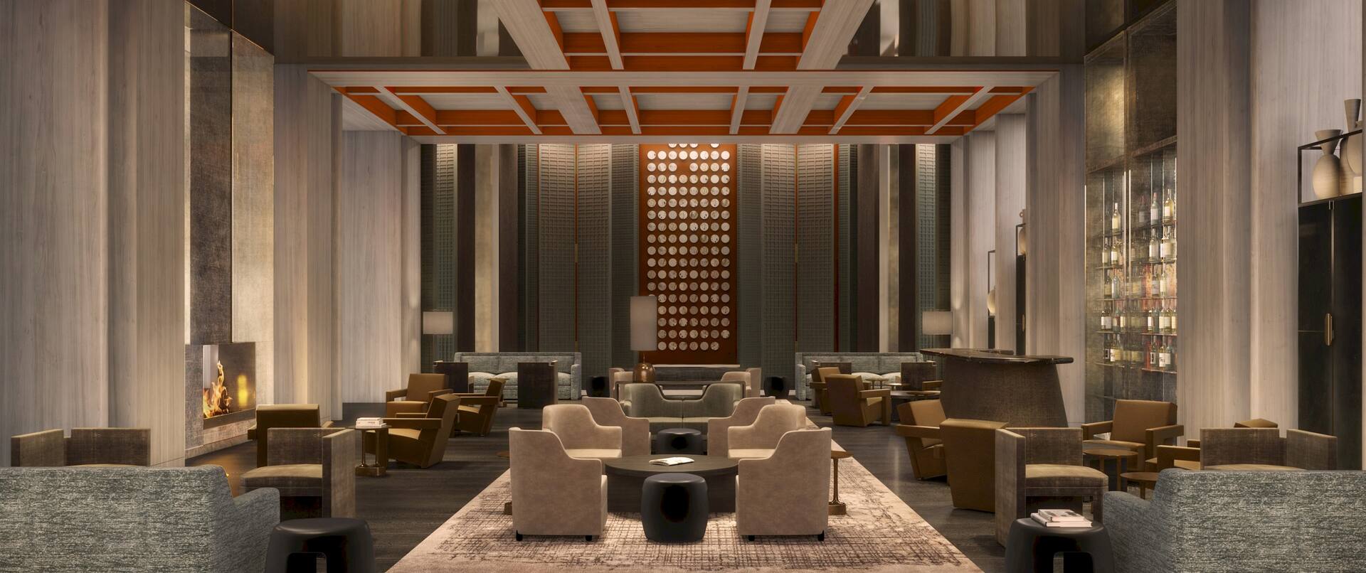 Lobby bar and seating area