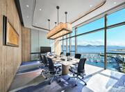 Meeting Room with boardroom table and sea view
