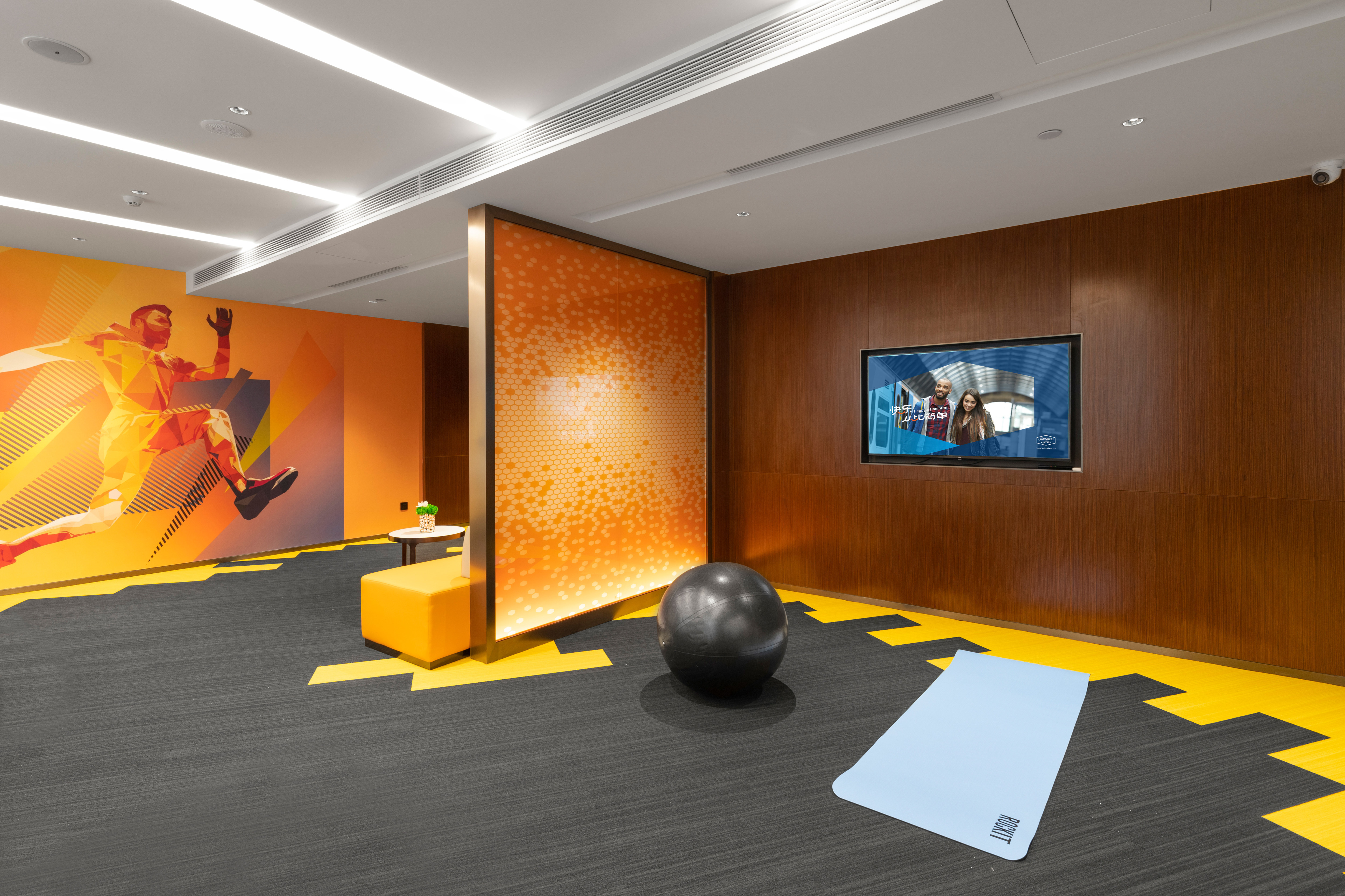 Fitness Center With Yoga Mats