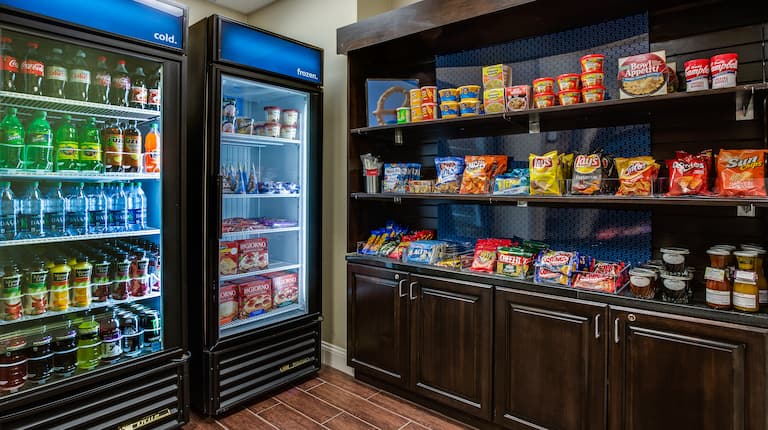 Snack Shop with Frozen Foods and Cold Drinks