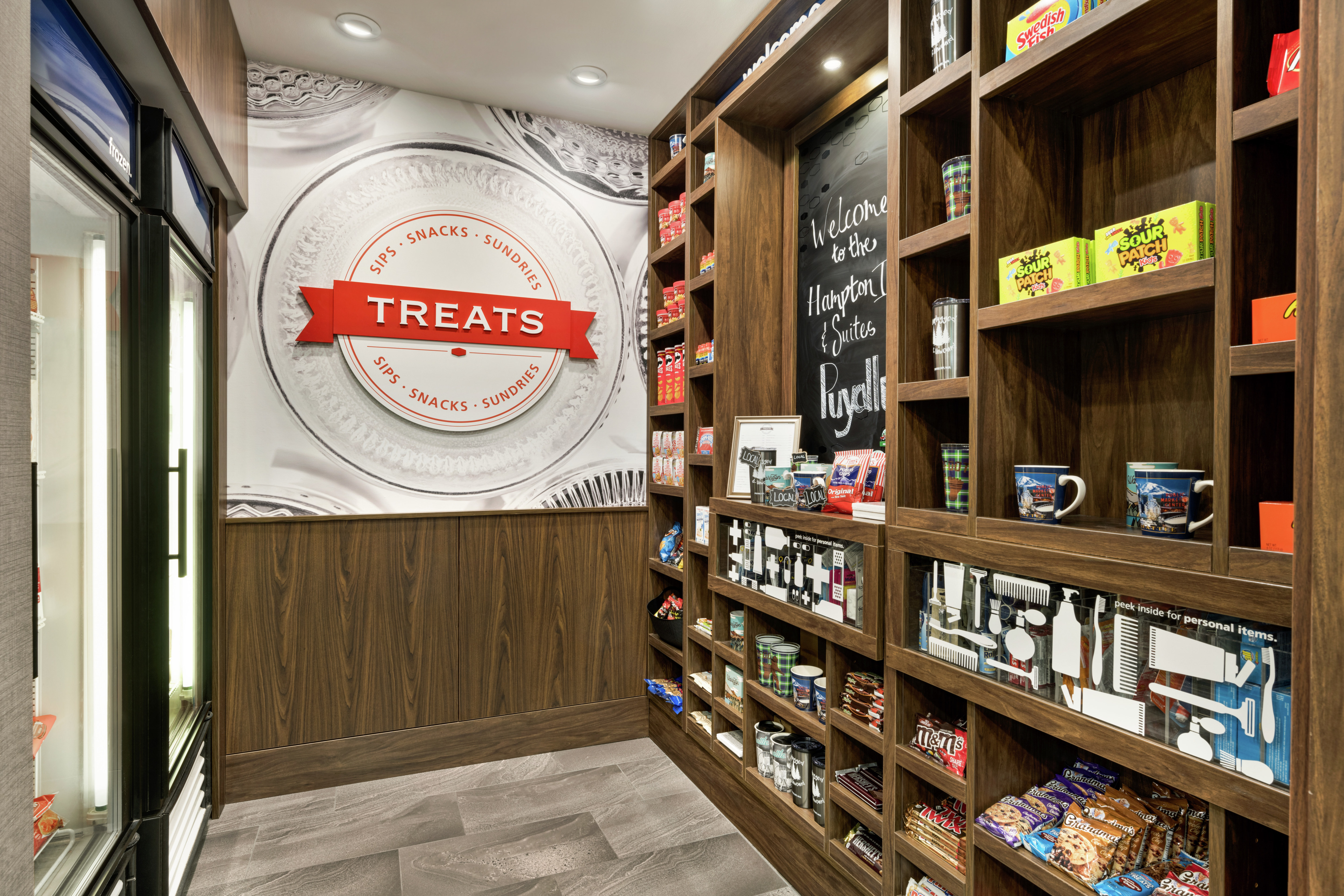 Convenient on-site treat shop fully stocked with delicious snacks, beverages, and souvenirs.