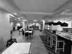 Tables and chairs in lobby area