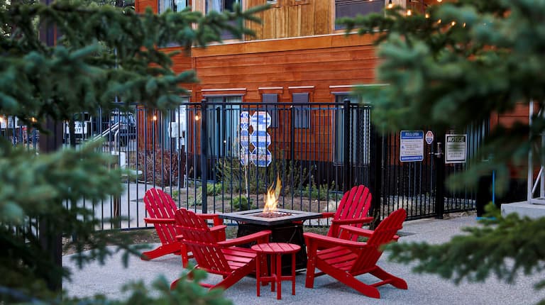 Firepit with Chairs in Outdoor Patio