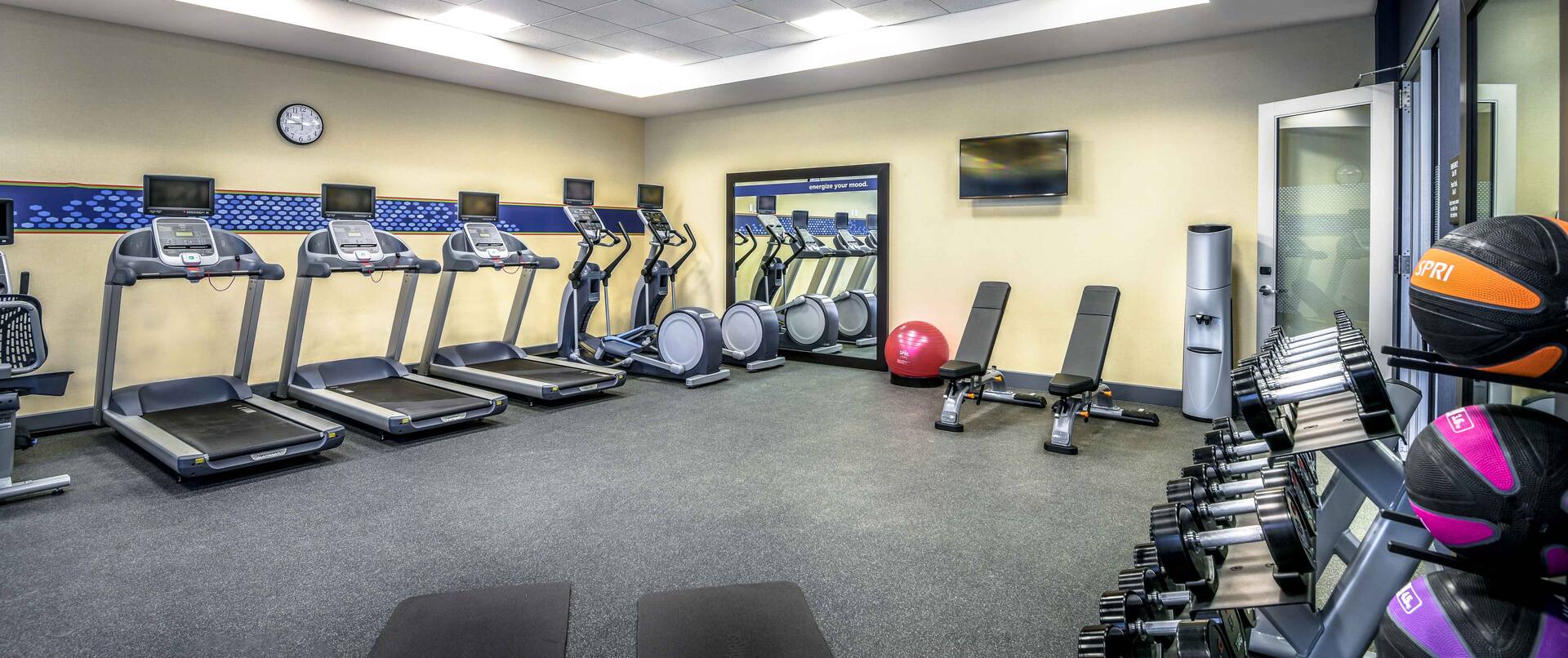 Fitness Center Cardio and Weight Equipment