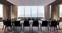 Modern meeting rooms with daylight. Providing latest equipment