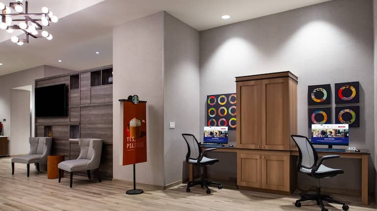 Business Center With Two Work Stations