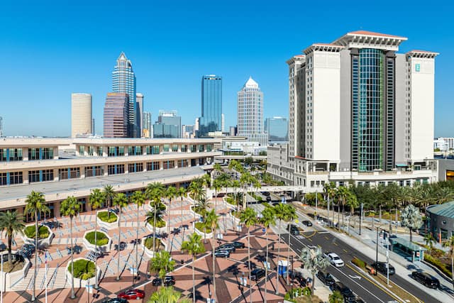 Aerial View of Embassy Suites by Hilton Tampa Downtown Convention Center Exterior