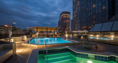 Outdoor Pool At Night
