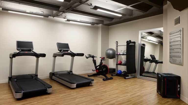 Treadmills and Other Modern Equipment in Fitness Center