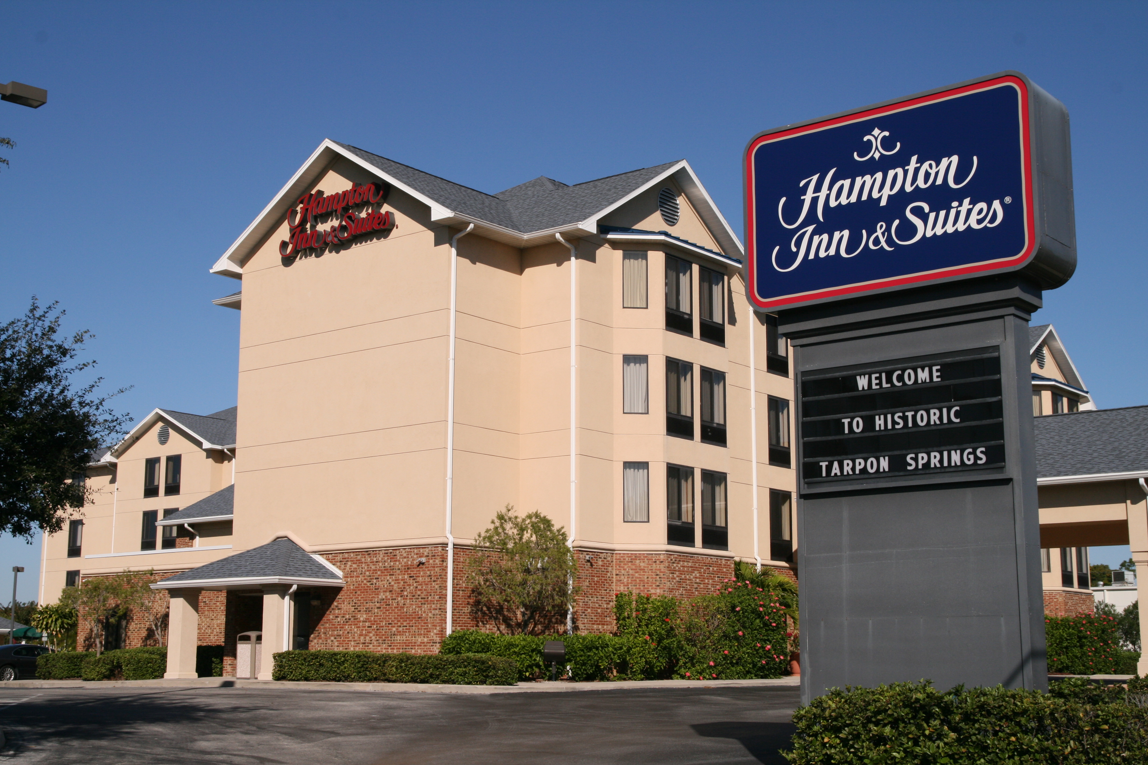 Hotel Exterior With Sign