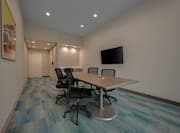 meeting room with boardroom seating