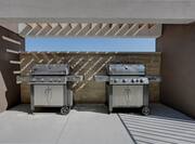 exterior patio in the day with barbeques