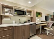 Suite Kitchen with Microwave, Sink and Dishwasher