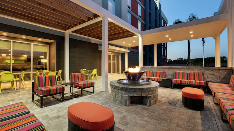 Patio and Outdoor Lounge with Fire Pit