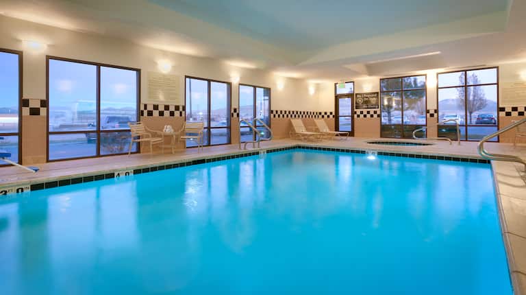 Large Indoor Pool and Hot Tub