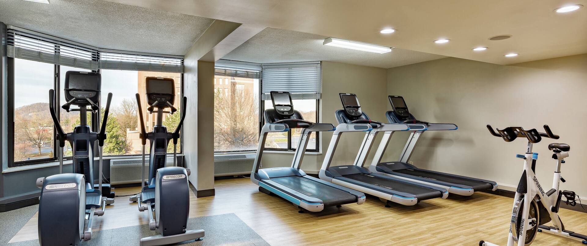 Fitness Center with Treadmills and Elliptical Machines