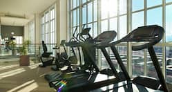 Fitness Center with Floor to Ceiling Windows