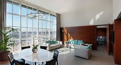 Presidential Suite Living and Dining Area with Floor to Ceiling Windows
