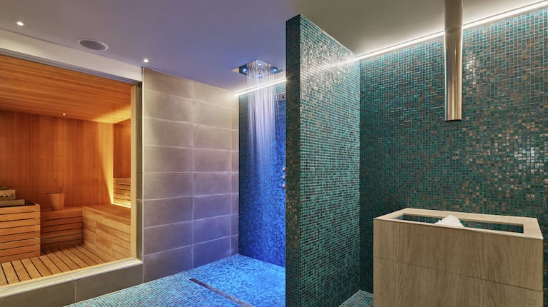 a spa shower area