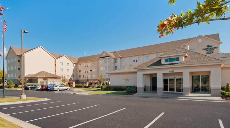 Hotel Entrance and Parking Area