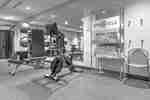 Cardio equipment and hand weights available