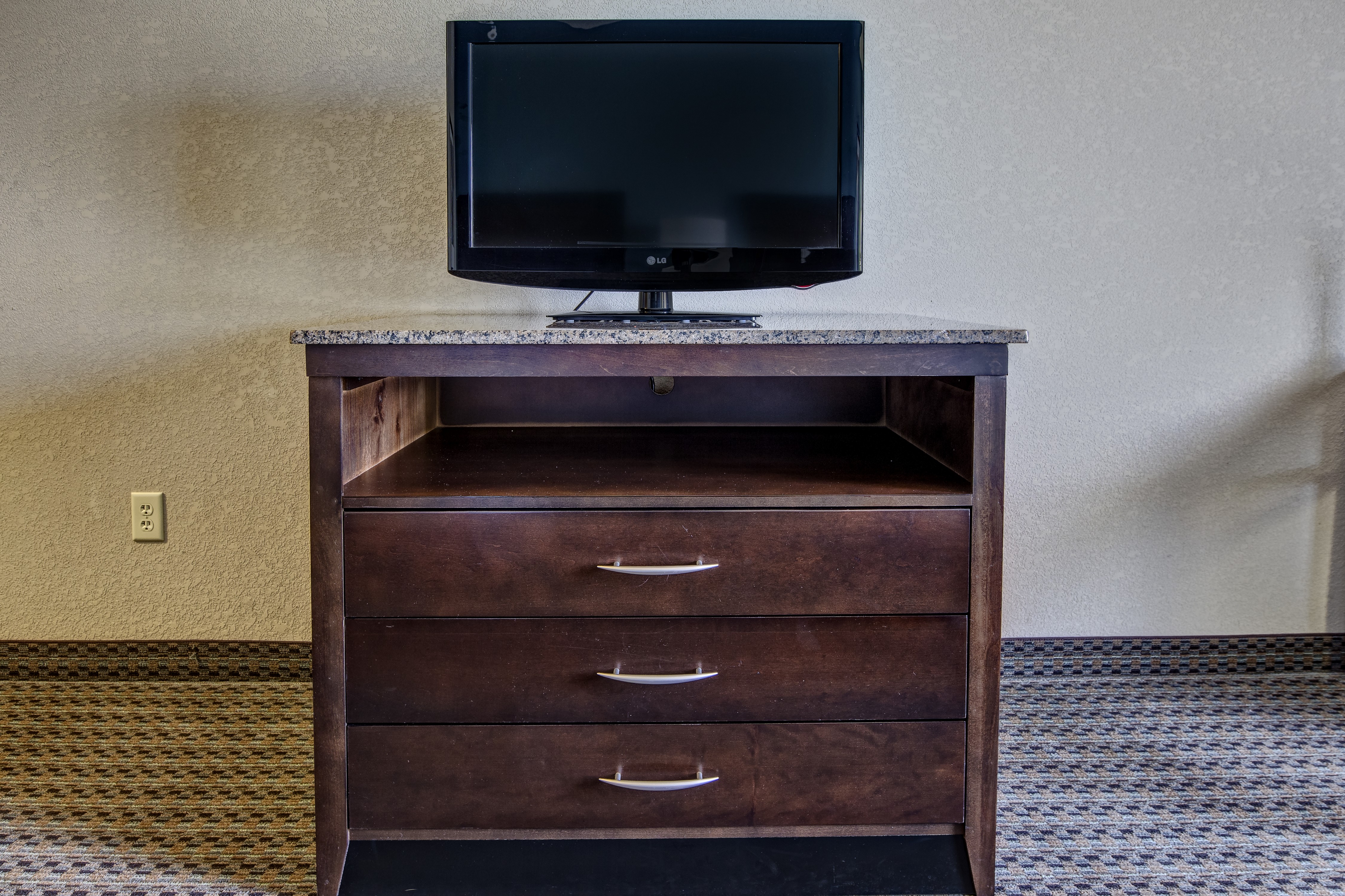 Guest Room Cabinet and HDTV