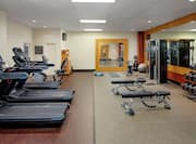 Maintain your fitness routine in our fitness center featuring deluxe equipment. You will enjoy free weights, workout balls, treadmills, elliptical and stationary bikes. Located on the 2nd floor and complimentary to all hotel guests.