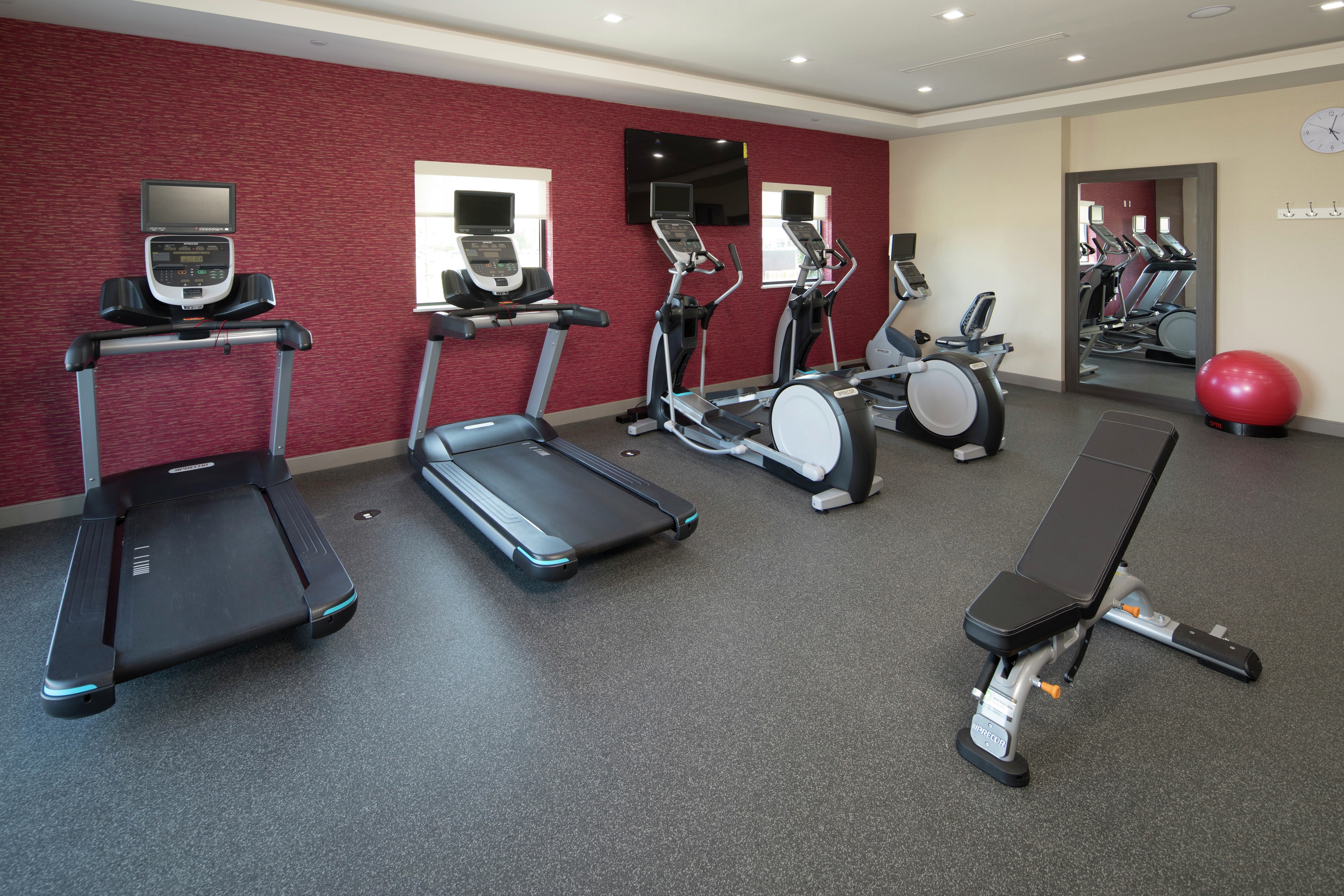 Fitness Center with Treadmills, Cross-Trainer, Cycle Machine and Weight Bench