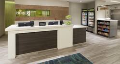 Front Desk Reception Area with On-Site Snack Shops