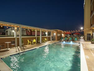 Outdoor Swimming Pool at Night