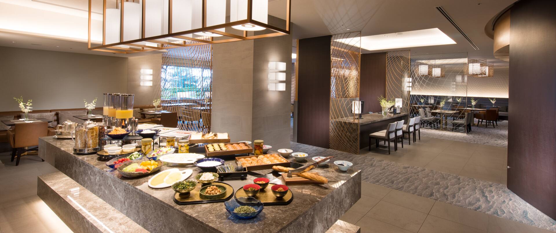 Food on Counter of Celebrio Lounge and Seating Area
