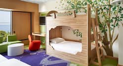 Family Happy Magic Park Room with TV and Bunk Beds