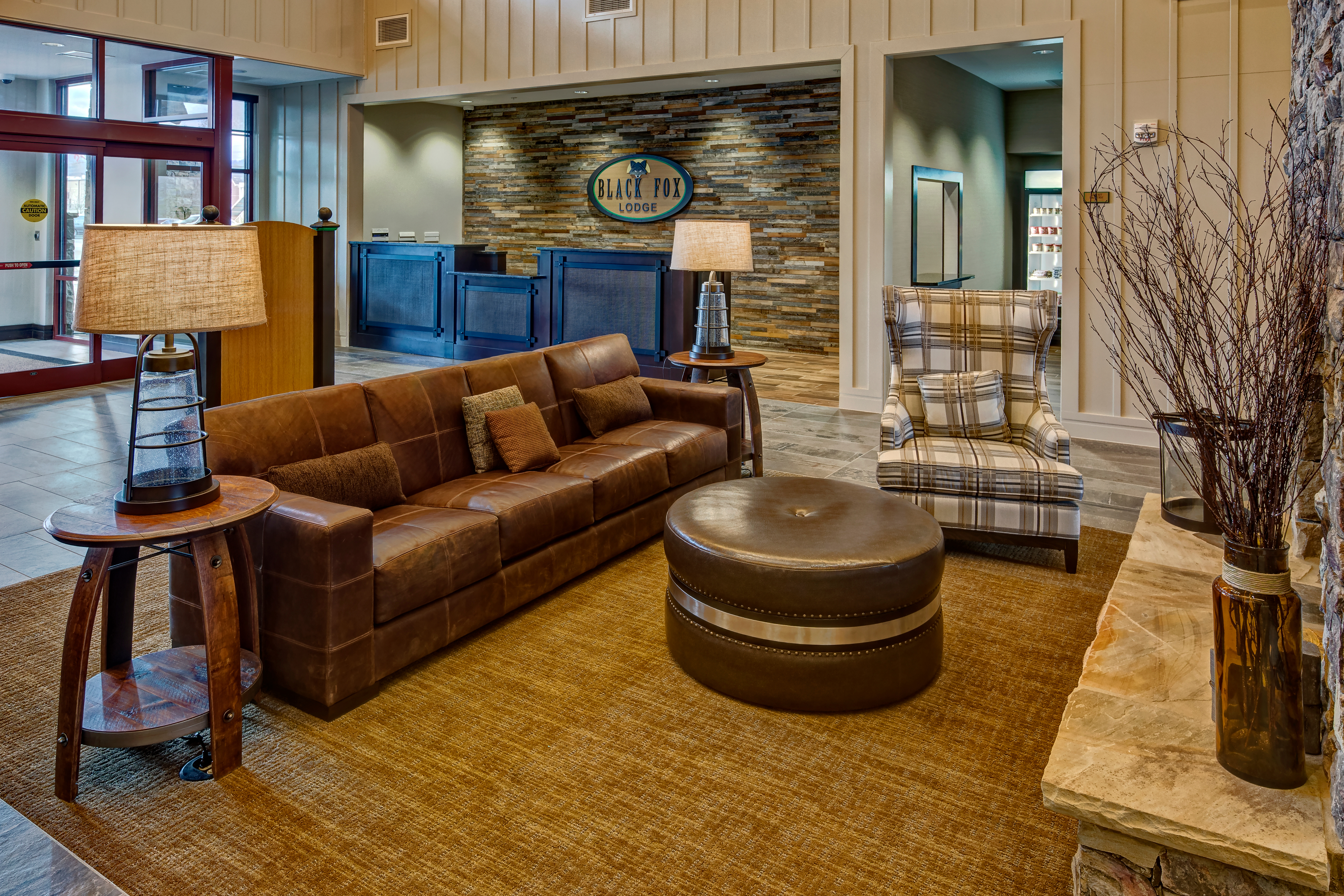 Hotel Front Desk And Lobby Seating