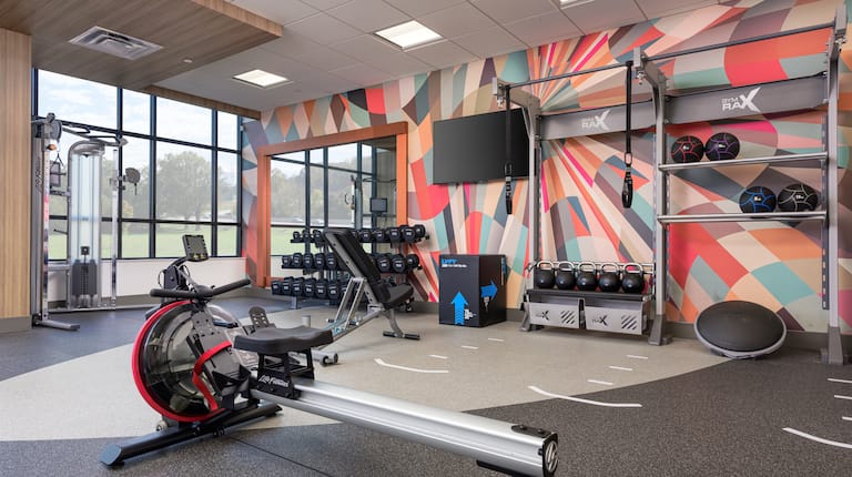 Fitness Room with Weights and Other Equipment