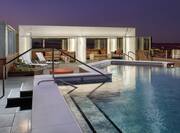 Outdoor Pool With Cabanas