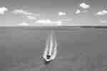 a Speed Boat at the Beach
