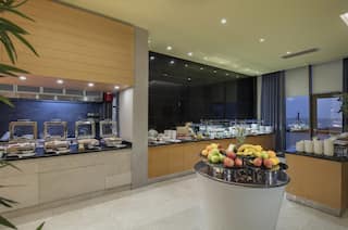 View of Restaurant Serving Area with Fresh Fruits