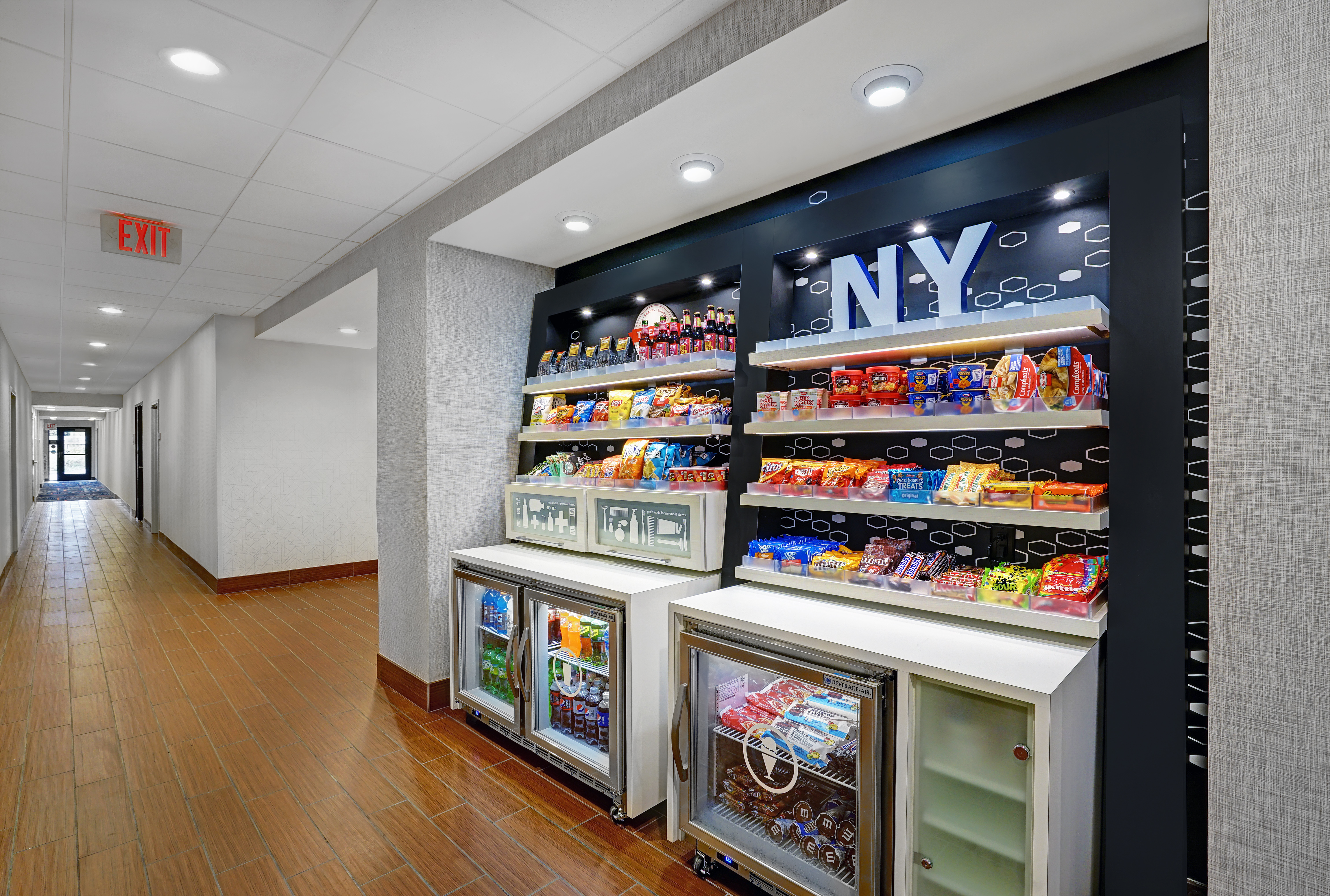 Treat area with snacks and fridges