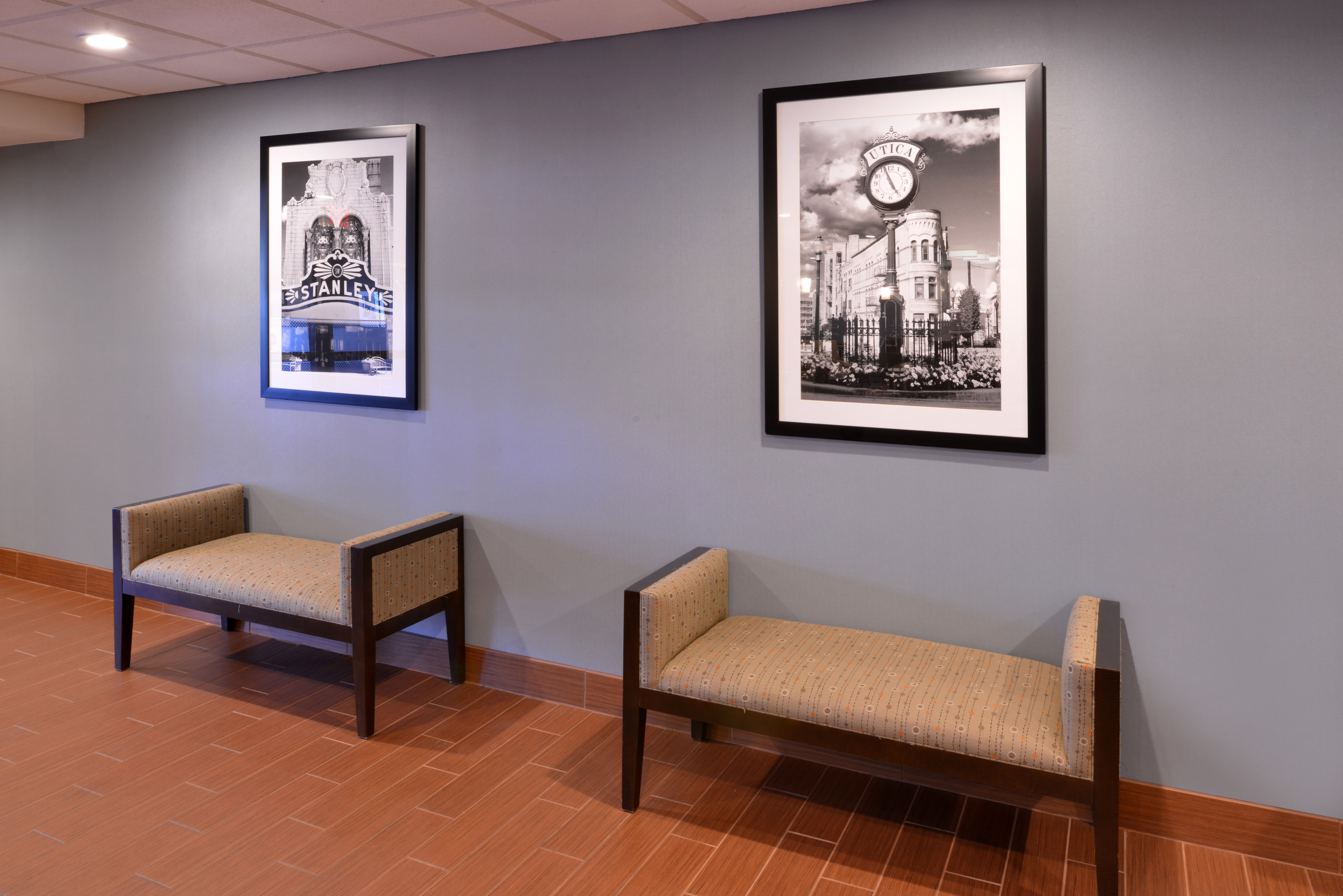 Bench Seating and Wall Art in Lobby