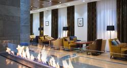 Fireplace in Lobby Seating Area